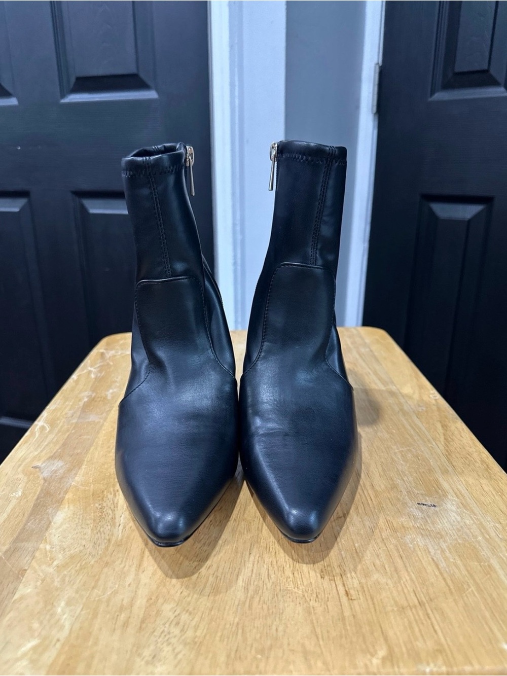 Jessica Simpson Black Pointed Toe Ankle Booties with Side Zip